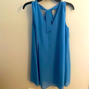 Blue flow party dress